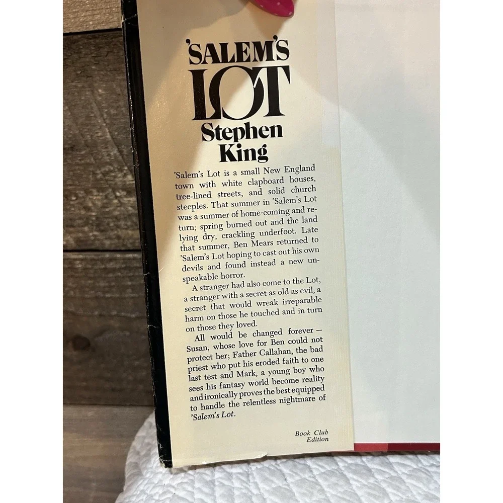SALEM'S LOT by Stephen King (1975, Hardcover) Book Club Editition